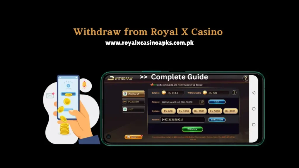 How to Withdraw Money in Royal X Casino?